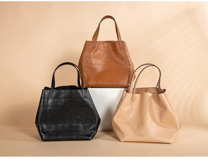Genuine Leather Classic Style Women's Handbag Minimalist and Versatile Exquisite Craftsmanship Solid Color Elegance