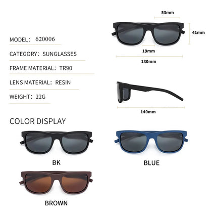 TR90 Polarized Sunglasses For Men Driver Driving Shades Sun Glasses Classic Square Mirror UV400 Protection Sunglasses