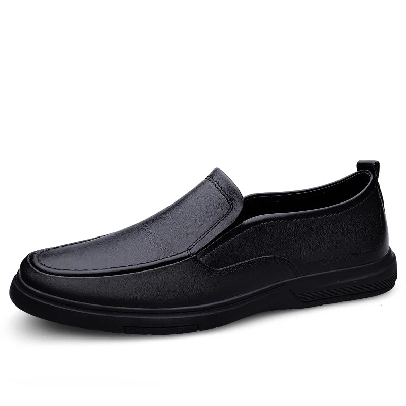 Genuine Leather Men Loafers Handmade Mens Casual Shoes Business Dress Flats Breathable Moccasins Luxury Brand Man Driving Shoes