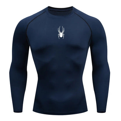 Men's Long Sleeves Fitness T-shirt Gym Compression Dry Fit T-shirt Sportswear Spring And Autumn Outdoor Sports Running Tees Tops