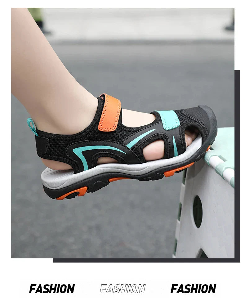2025 Summer Boys Sandals Kids Shoes Fashion Flats Toddler Baby Girls Sandals Non-slip Casual Beach Children Outdoor Shoes