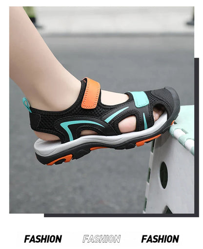 2025 Summer Boys Sandals Kids Shoes Fashion Flats Toddler Baby Girls Sandals Non-slip Casual Beach Children Outdoor Shoes