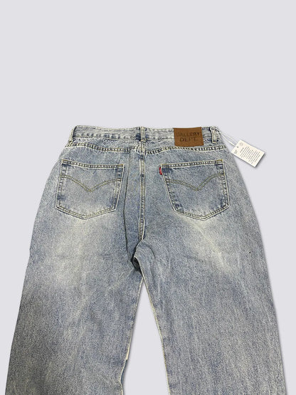 Denim Bell-bottoms Washed And Worn Patchwork Jeans