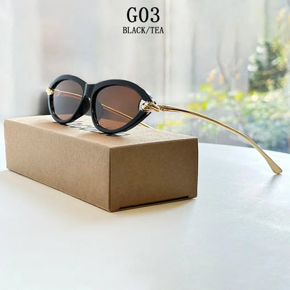 Designer Cat Eye Sunglasses Women Trendy 2026 Fashion Glasses Vacation Shades Luxe  Lunette Soleil Femme Lentes De Sol Mujer Sun