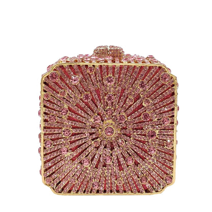 New Rhinestone Clutch Purse Women Elegant Wedding Party Bride Bag Prom Evening Handbag Sparkly Crystal Diamond Birthday Gift