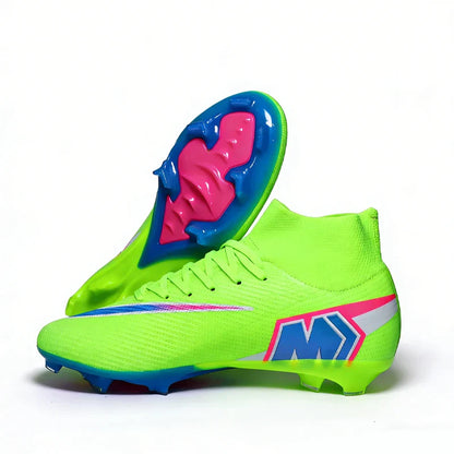 Professional Mens Soccer Shoes Flexible Turf Soccer Cleats for Boys Sneakers TF/FG Training Football Boots Chuteira Campo 35-45