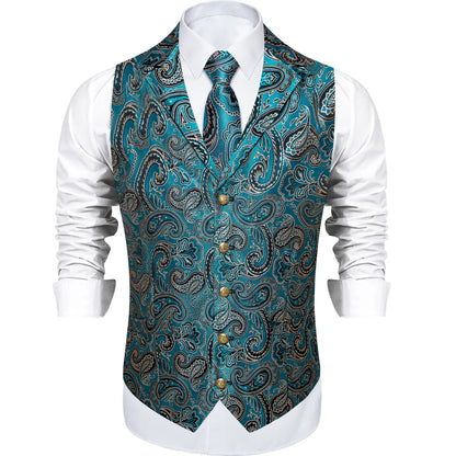 Victorian Vest Tie Set Green Plaid Gothic Waistcoat Sleeveless Jacket for Men Wedding Party Tuxedo Men's Soical Clothing