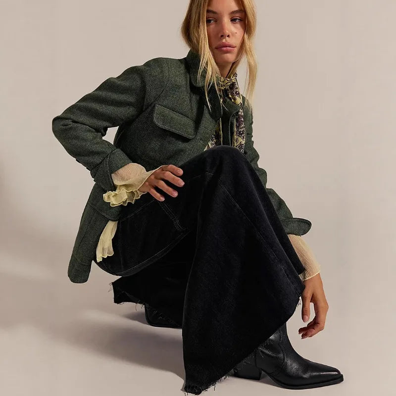 Streetwear Vintage Skinny Washed Flared Jeans Women Korean Fashion High Waist Slim Straight Pants 2025 New Casual Flared Jeans