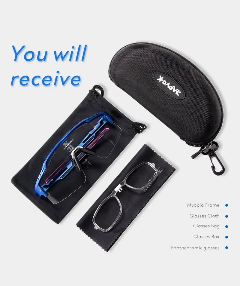 Photochromic Sunglasses UV400 Bike Bicycle Glasses Men's Blue Sports Woman Cycling Eyewear Outdoor MTB Glasses Bike Goggles