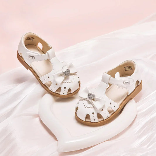 Baby Girls Sandals Summer Lovely Soft Leather Shoes Children's Princess Crystal Shoes Party Outdoor Cool DB2252034