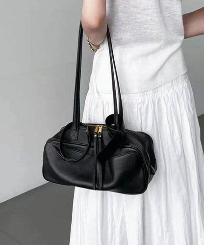 High version genuine leather pillow bag for women 2026 new all-match large capacity first layer cowhide bowling bag for women