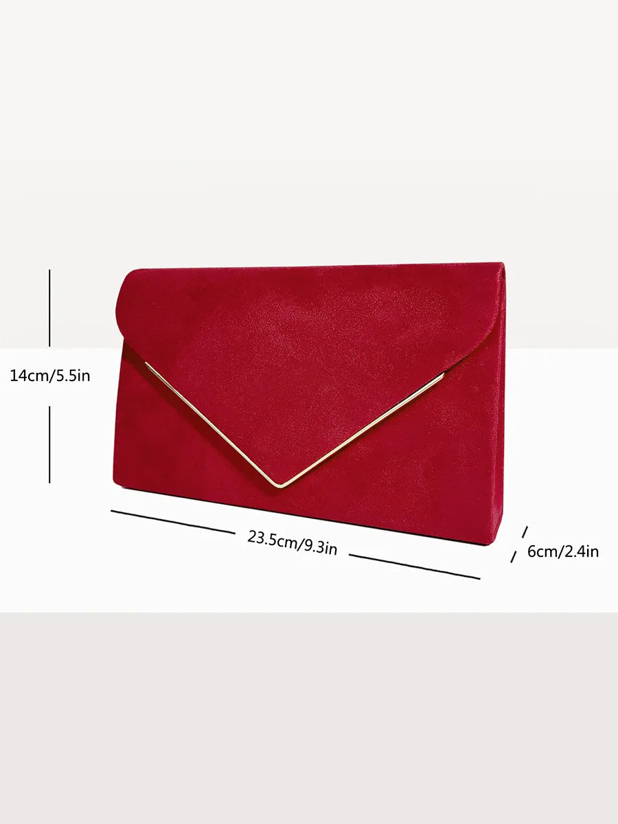 Velvet Envelope Bags Women Evening Wallets High Quality Clutches Banquet Dresses Clutch Over Shoulder Bags with Chain Handbags