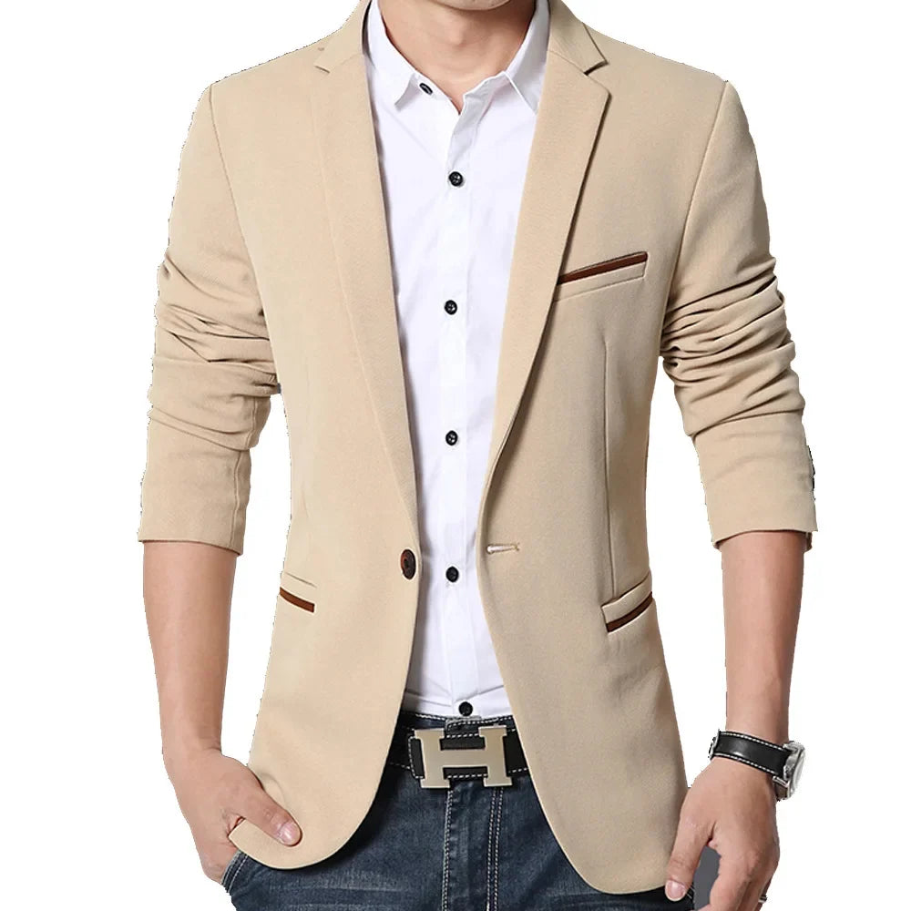Brand Men's Casual Blazer 2025 Autumn New Fashion Slim Business Suit Coat Gentleman High-quality Men's Clothing Homme M~5XL
