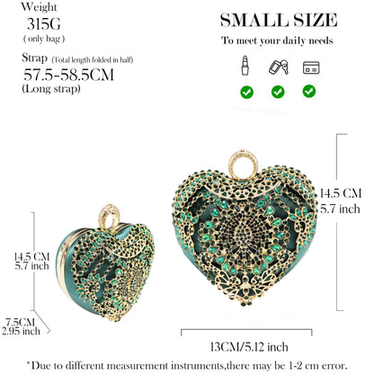 Italian Design Rhinestone-encrusted Sex Ladies Shoes And Special Bag High Heels And Heart Shape Gold Mini Bag