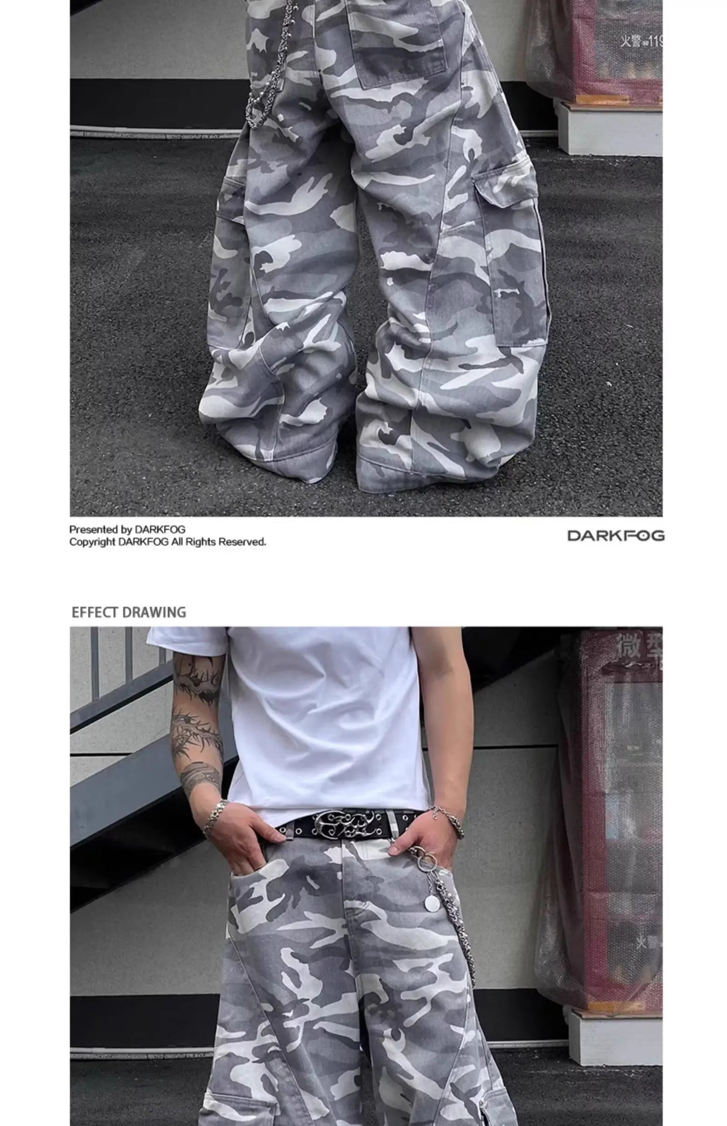 2026 Pantalones Y2K Streetwear Camouflage Baggy Cargo Jeans Pants For Men Clothing Wide Leg Oversize Long Trousers Moda Hombre