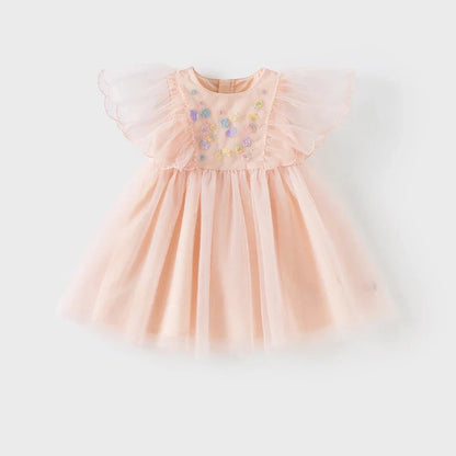 Girls Baby Princess Dress Summer Sweet Cute Embroidery Children Mesh Elegant Dress Party Outdoor Gentle DB2251139