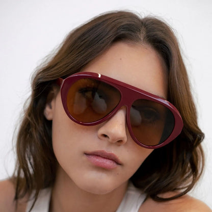Fashion Large Frame Niche Lady Sunglasses UV400 Outdoor Polarized Driving Men Sun Glasses Support Color Changing Myopia Lens