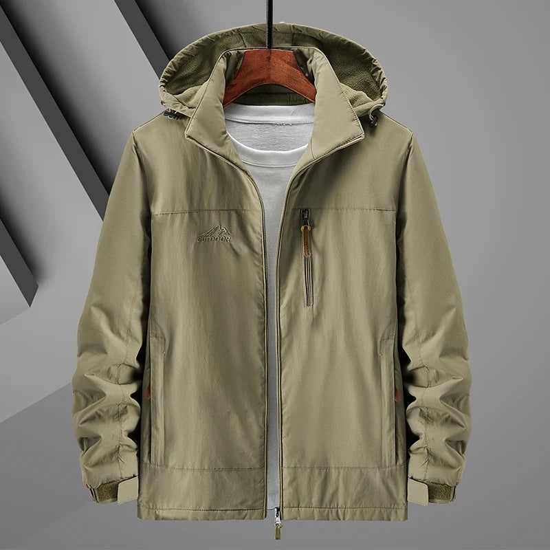 Casual Warm Military Tactical Coat Men Large Size Jacket Autumn Winter Padded Thickened Outdoor Punching Hiking Jacket Men's Top