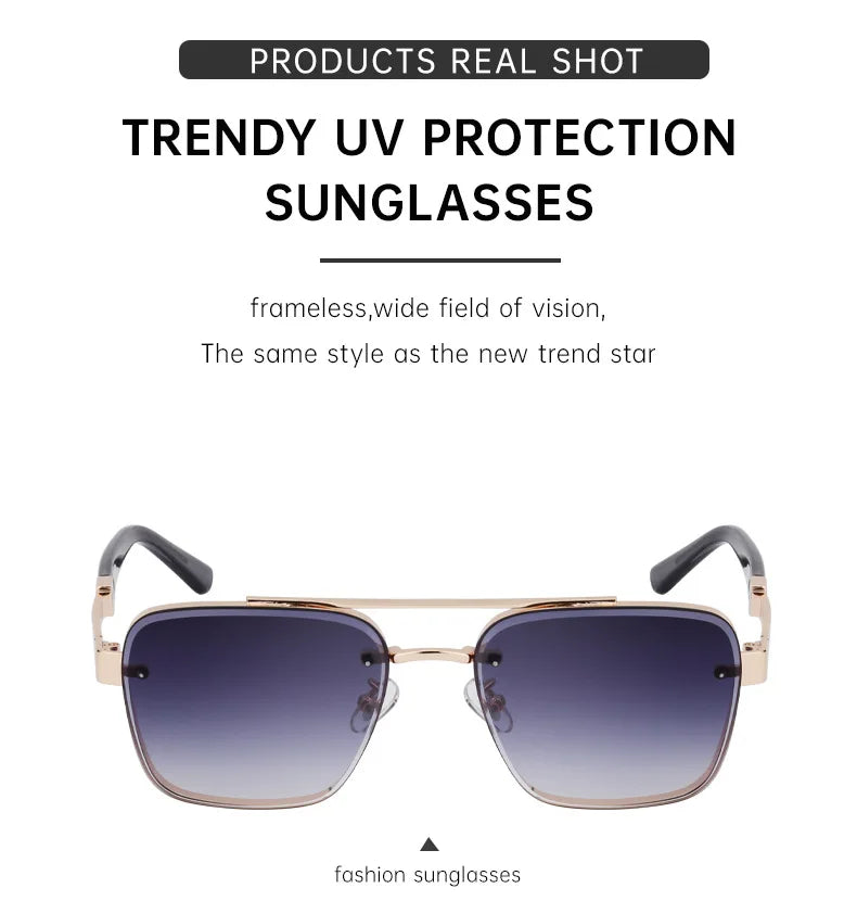 Retro Square Sunglasses For Men Sunscreen Vintage Sunglasses Women Trendy And Fashionable Fashion Glasses Gafas De Sol Hombre