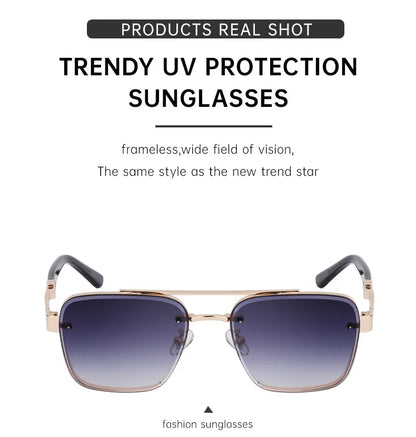 Retro Square Sunglasses For Men Sunscreen Vintage Sunglasses Women Trendy And Fashionable Fashion Glasses Gafas De Sol Hombre