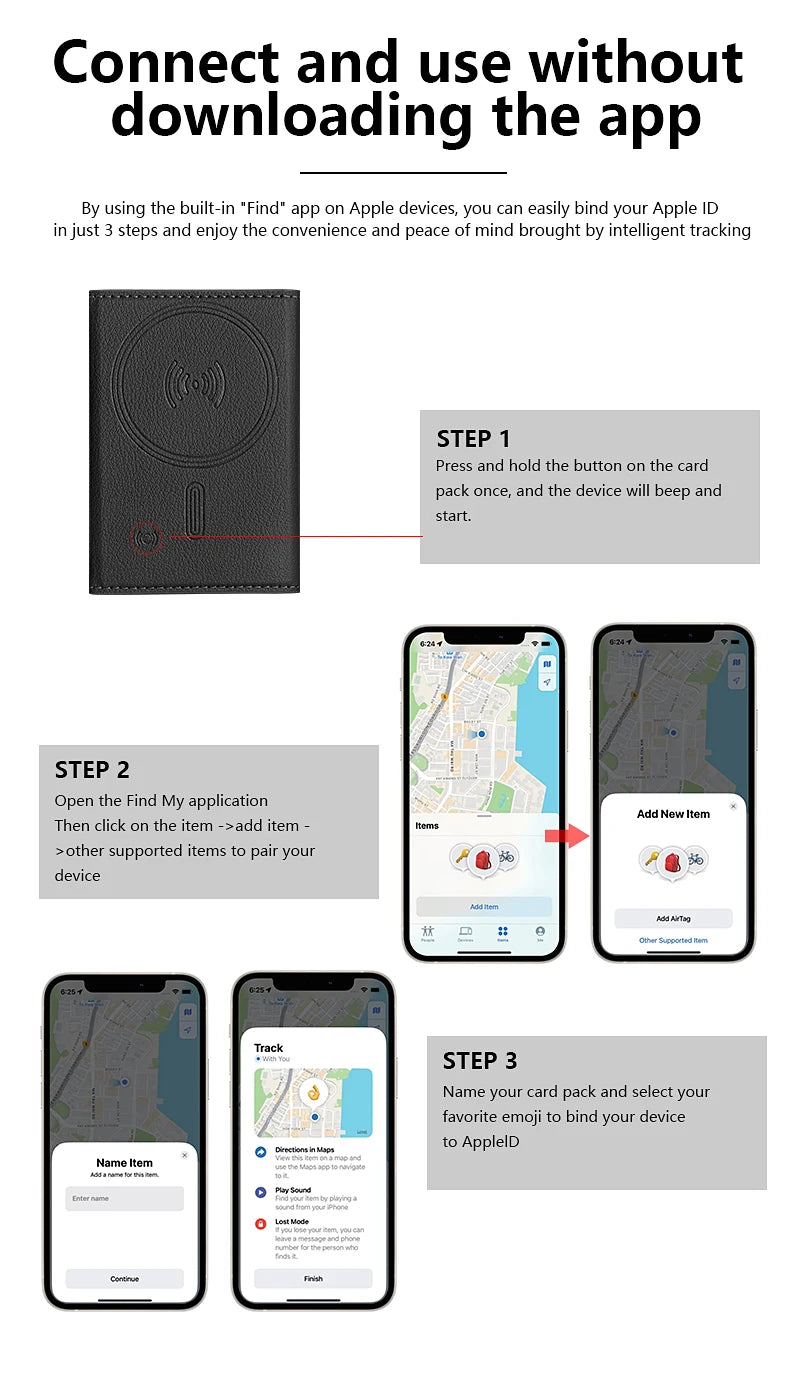Luxury Leather Magnetic Storage Charge Wallet Bracket For iPhone 16 15 14 13 12 Pro Max Findmy Magsafe With Tracking Anti-theft