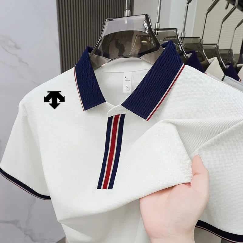 Luxury fashion brand summer designer new exquisite embroidered polo shirt personalized men's comfortable breathable short sleeve