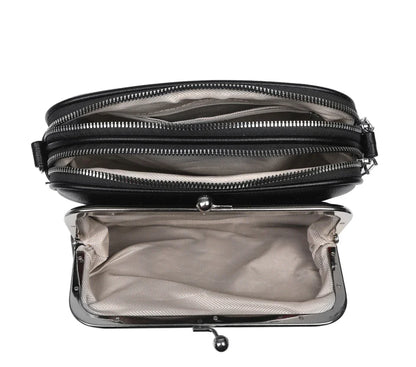 Elegant Shoulder Bag for Women Soft Leather Crossbody Bags Designer Multiple Pockets Messenger Bag Ladies Purses and Handbags