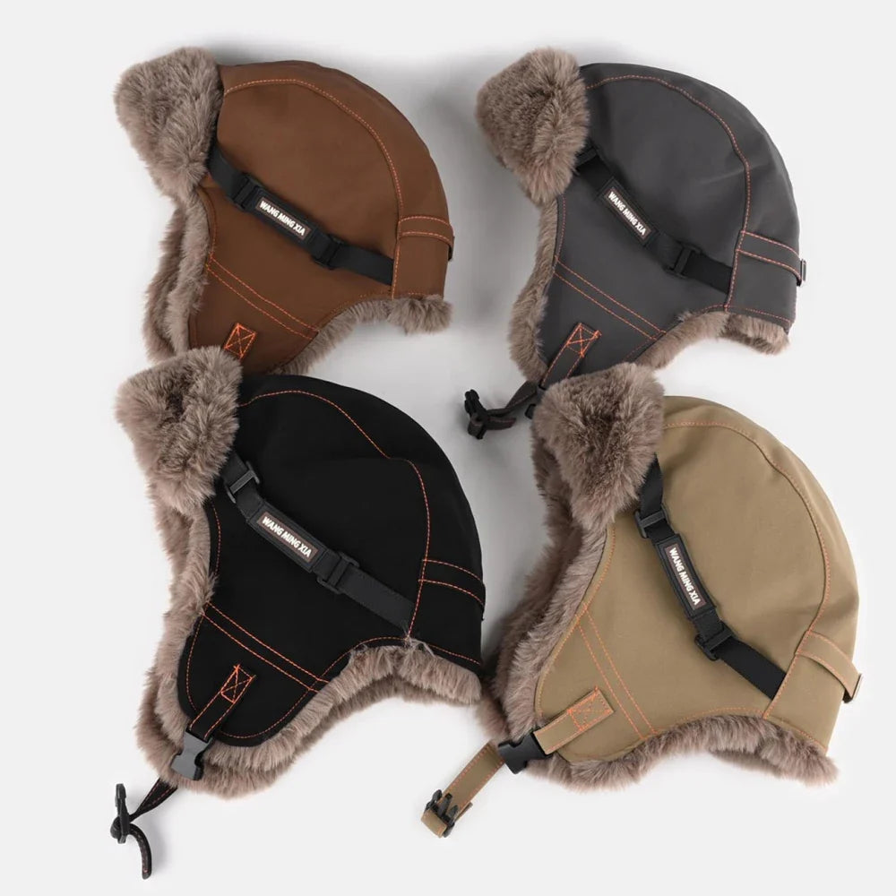 Russian Hat New Thick Warm Soft Fur Winter Hats Men Women Windproof Snow Ski Trapper Earflap Cap Male Female Bomber Hat