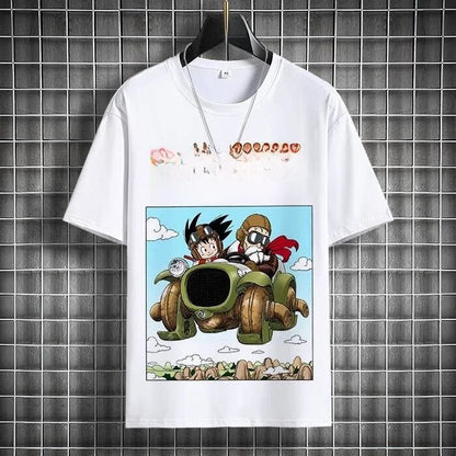 2026 Summer Dragon Ball Z Summer Trendy Short Sleeve Loose Fit T-Shirt Collaborative Release Bird Mountain Memorial Anime Goku