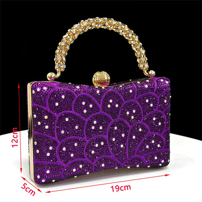 2026 New Shiny Italian Fashion Pointed Toe Women Heel Fashion Rhinestone Decoration Peach Color Shoes And Bag Set