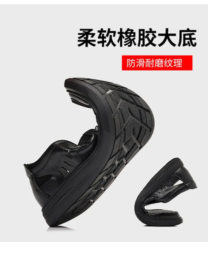 Spring Summer New Hallow Breathable Loafers for Men Fashion Casual Leather Shoes Male Solid Color Soft Sole Designer Shoes Man