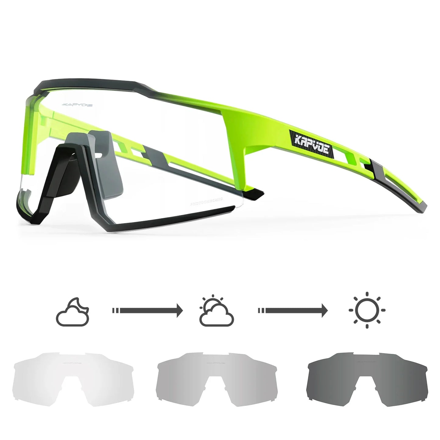 Photochromic Cycling Glasses UV400 MTB Clear Mountain Bike Transition Bicycle Sunglasses for Men Women Sports Eyewear