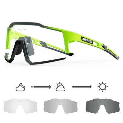 Photochromic Cycling Glasses UV400 MTB Clear Mountain Bike Transition Bicycle Sunglasses for Men Women Sports Eyewear