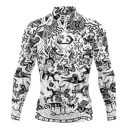 Men's Long Sleeve Snorkeling Surfing Shirt Rashguard Diving UV Protection Beach Sunwear Swimwear UPF Gym Clothes
