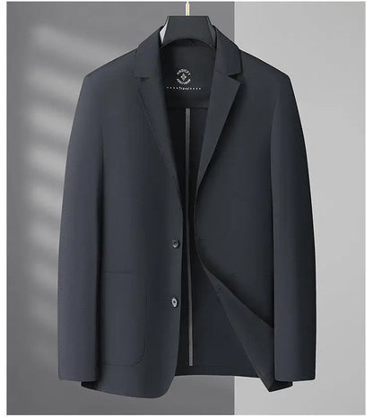 2025 Summer Ice Silk Thin Sunscreen Suit Jackets for Men Classic Business Casual Blazers Wedding Social Dress Coat Men Clothing