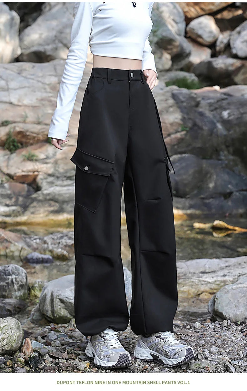 Outdoor Hiking Pants Woman 3 In 1 Removable Fleece Waterproof Camping Trousers Winter Large Pocket Windproof Cycling Travel Pant