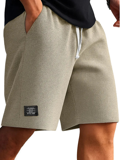 Men's Jacquard Casual Shorts Summer Harajuku Solid Sweatpants Fashion Men Short Pants Retro Men Clothes Roupas Streetwear New