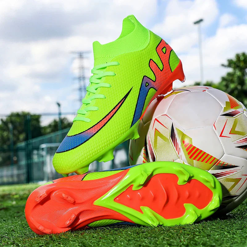 New Men Soccer Shoes Futsal Grass Cleats High-top Football Boots Non-Slip Sneakers High-quality Match Indoor Hot-selling Outdoor