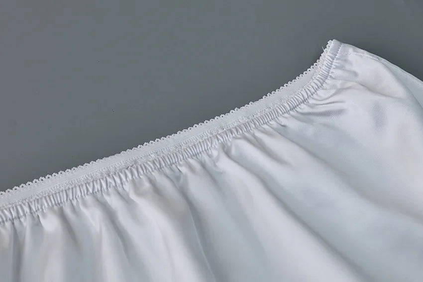 Summer Lace Satin Skirt For Women High Waist Printed Patchwork Slim Ruffled Casual Commute Clothes Female Y2k Skirt 2025