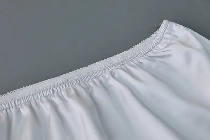 Summer Lace Satin Skirt For Women High Waist Printed Patchwork Slim Ruffled Casual Commute Clothes Female Y2k Skirt 2025