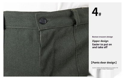 Spring and Autumn Men's Wear Resistant Crotch Work Pants Straight Leg Labor Protection Pants Factory Workshop Camouflage Pants