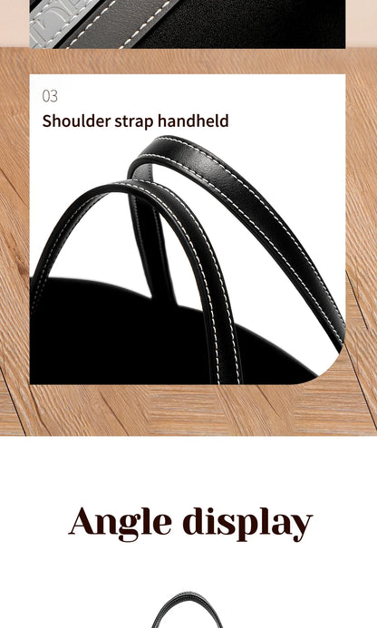 Autumn and Winter Classic Solid Color Retro Handbag, Women's New Large Capacity Tote Bag