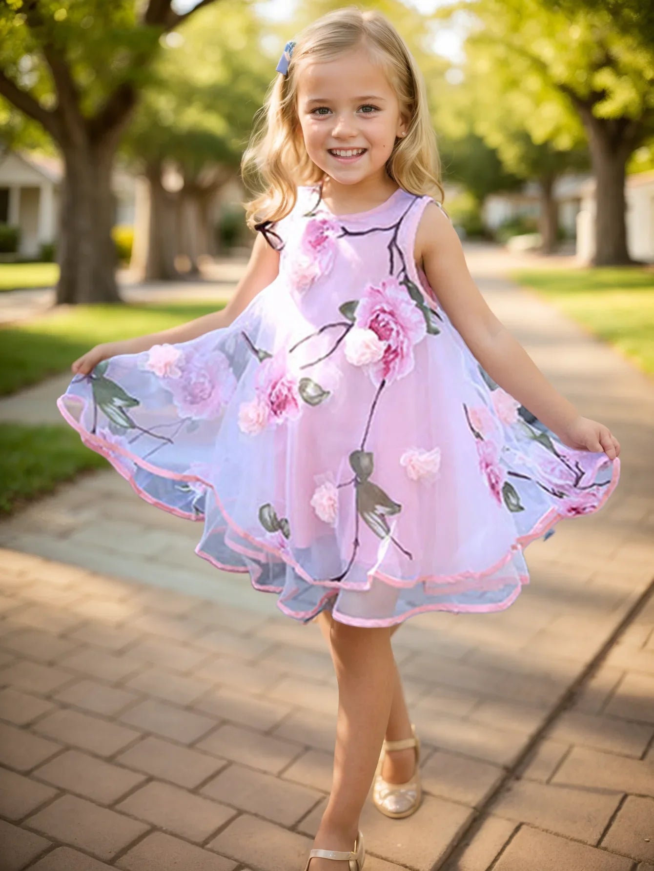 Summer Girls Flower Dress Kids Girl Beach Dresses Chiffon Kids Dresses Floral Teenager Girls Clothes 6 8 10 12 14 Year