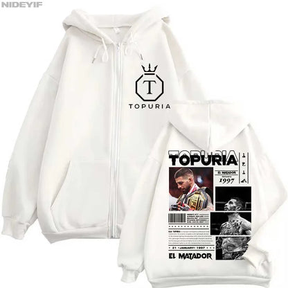 El Matador Ilia Topuria Hoodie Zipper Men Women Jacket Hiphop Streetwear Outfit Sweatshirt Tops TR6