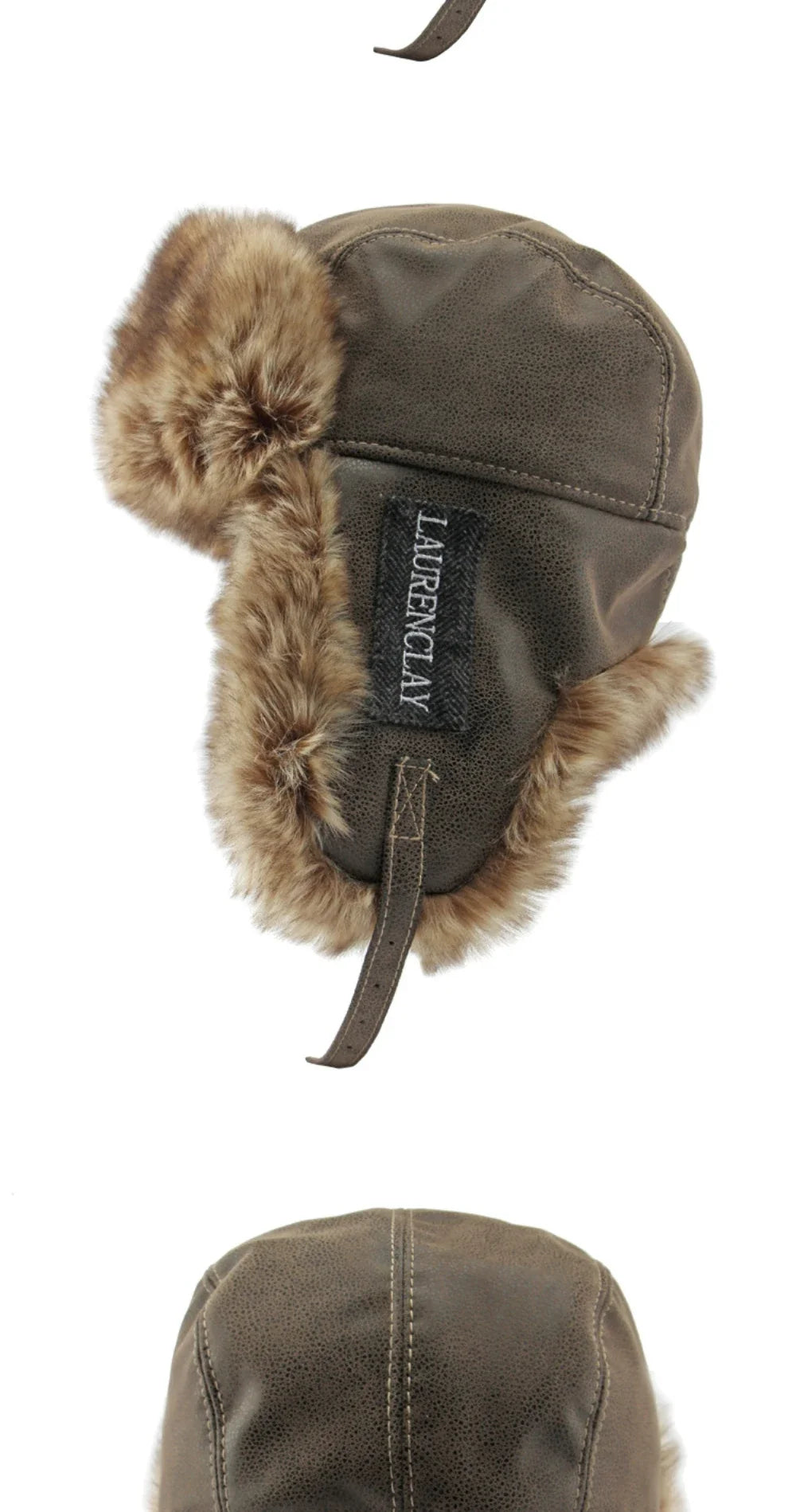 Bomber Hat New Thick Warm Men Women Russian Fur Hat Male Windproof PU Leather Ski Trapper Earflap Cap Winter Hat Ushanka