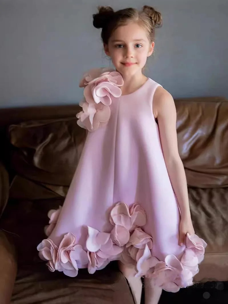 Dresses For Girls Sleeveless Princess Dress Baby Birthday Wedding Formal Tutu Prom Gown Children Kids Evening Bridesmaid Clothes