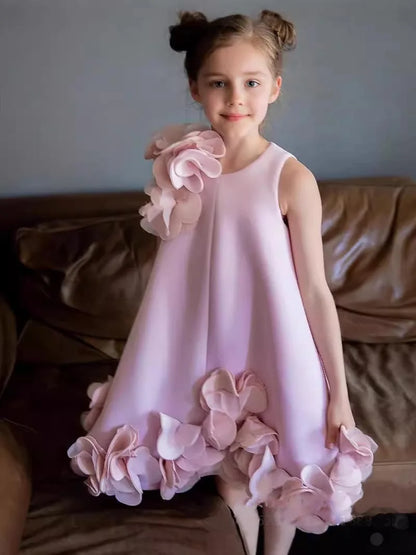 Dresses For Girls Sleeveless Princess Dress Baby Birthday Wedding Formal Tutu Prom Gown Children Kids Evening Bridesmaid Clothes