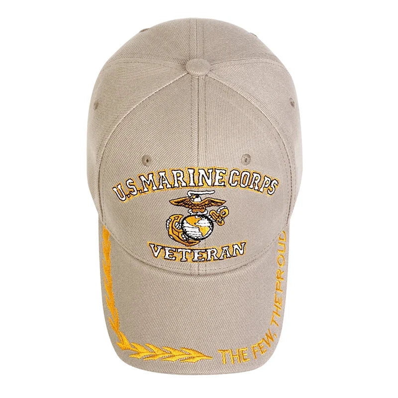 U.S. MARINE CORPS VETERAN Letter Embroidery Baseball Caps Spring and Autumn Unisex Outdoor Adjustable Casual Hats Sunscreen Hat