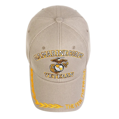 U.S. MARINE CORPS VETERAN Letter Embroidery Baseball Caps Spring and Autumn Unisex Outdoor Adjustable Casual Hats Sunscreen Hat