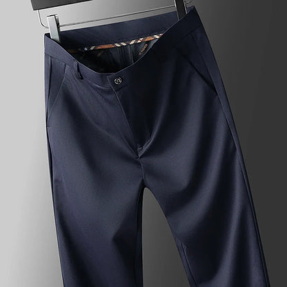 3Piece Set Men's Four-Way Stretch Business Casual Pants Elastic Comfortable Formal Dress Trousers for Spring/Autumn